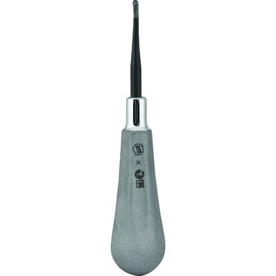 TBS Dental Surgical Elevator #77R, Back Action, Serrated, Titanium Nitride-Coated Tip, BTG Handle, Single End, 1/Pkg, 828844