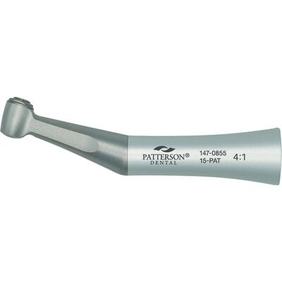 Patterson Low Speed Air Handpiece, Contra Angle, Push Button Autochuck, 4:1
