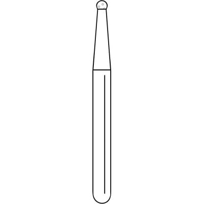 Solo Diamond™ Single-Use Diamond Burs – FG, Medium, Blue, Round, # 801, 25/Pkg - 1.0 mm Head Diameter, 0.8 mm Head Length