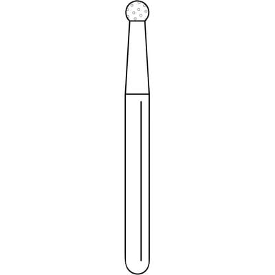 Solo Diamond™ Single-Use Diamond Burs – FG, Medium, Blue, Round, # 801, 25/Pkg - 1.6 mm Head Diameter, 1.4 mm Head Length