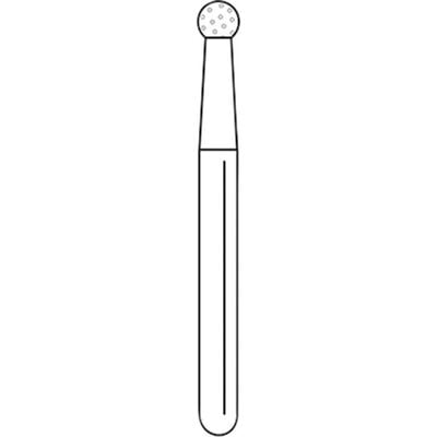 Solo Diamond™ Single-Use Diamond Burs – FG, Medium, Blue, Round, # 801, 25/Pkg - 1.8 mm Head Diameter, 1.6 mm Head Length