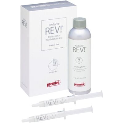Perfecta REV! Take-Home Whitening Treatment, Patient Pack, 14% Hydrogen Peroxide, 2 x 3cc Syringes, 4oz Finishing Rinse
