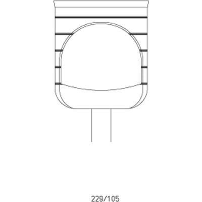 Meisinger Trephine Control Bone Replacing System 229 RA L, Size #229-105-RAL, 10.5 mm Inside / 11.5 mm Outside Diameter, 10 mm Length, Long Shank