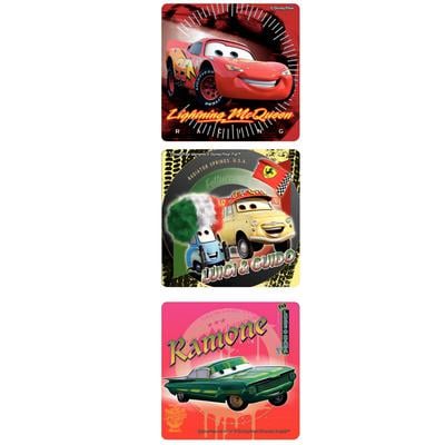 Cars Supercharged Movie Licensed Stickers, 2-1/2" x 2-1/2", 6 Designs per Roll, 100 per Roll