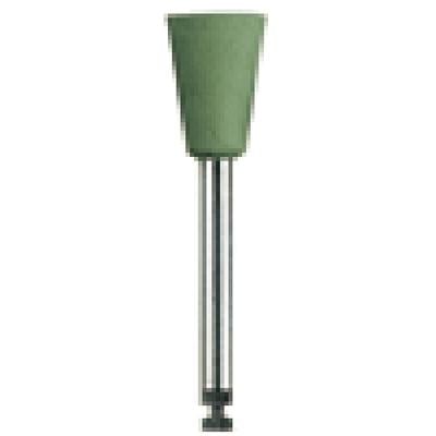 NTI Green Silicone Polishers, Right Angle Latch, Small Cup, Superfine, 6.5mm, 10/Pkg