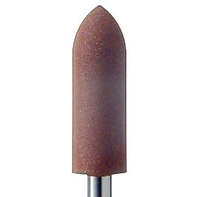 Meisinger Universal Flexible Polisher, Cylinder Pointed End, Brown, Pre-Polishing, 4.5 mm Diameter, HP, 5/Pkg, ISO 9983V