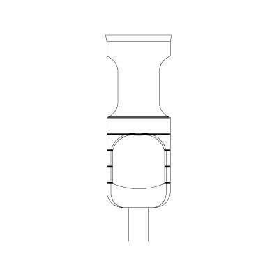 Meisinger Trephine Control Bone Replacing System 229XL RA L, Size #229XL-070-RAL, 7.0 mm Inside / 8.0 mm Outside Diameter, 18 mm Length, 1/Pkg