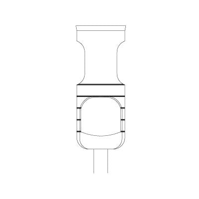 Meisinger Trephine Control Bone Replacing System 229XL RA L, Size #229XL-075-RAL, 7.5 mm Inside / 8.5 mm Outside Diameter, 18 mm Length, 1/Pkg