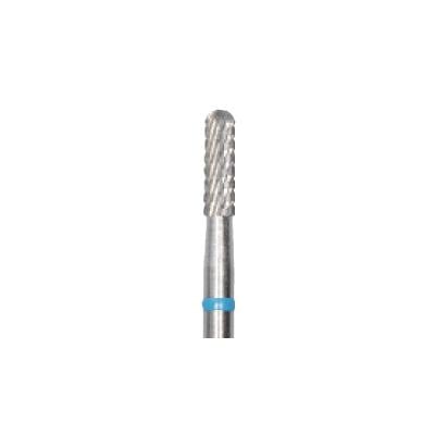 Meisinger Tungsten Carbide Cutter, GX X-Cut Medium, Blue Ring, Cylinder Round End, HM 129GX-023, HP, 2.3 mm Diameter, 8.0 mm Head Length, 2/Pkg