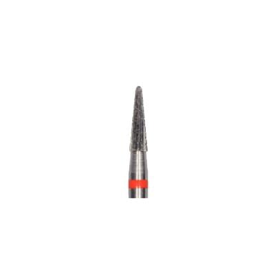 Meisinger Tungsten Carbide Cutter, FQ Cross Cut Fine, Red Ring, Conical Round End, HM 138FQ-023, HP, 2.3 mm Diameter, 8.0 mm Head Length, 2/Pkg