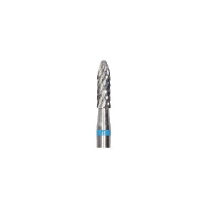 Meisinger Tungsten Carbide Cutters GX X-Cut Medium, Blue Ring, Torpedo Conical, HM 139GX-023, HP, 2.3mm Diameter, 8.0mm Head Length