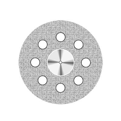 NTI Superflex Diamond Disc, Double Sided, Coarse, Perforated, HP Handpiece, 22 mm, Green, #918PB-220, 1/Pkg