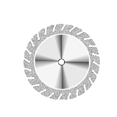 NTI Serrated Diamond Disc, Double Sided, Medium Grit, 22 mm, HP, D365-220