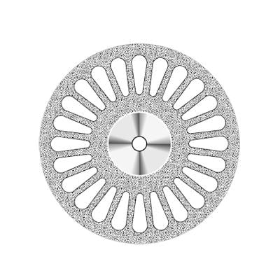 NTI Superflex Diamond Disc, Double Sided, Coarse, Perforated, HP Shank, 22 mm, Green, #405, 1/Pkg, D405-220C