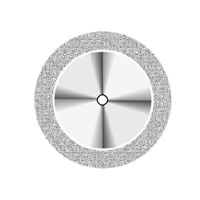 NTI Superflex Diamond Disc, Double Sided, Medium Grit, Red Ring, 22 mm Diameter, HP Shank, D911H-220, 1/Pkg