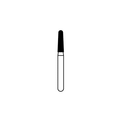 Solo Diamond™ Single-Use Diamond Burs – FGSS, Coarse, Green, Taper Round End, #855S, 1.6 mm Major/1.1 mm Minor Diameter, 6.0 mm Length, 25/Pkg
