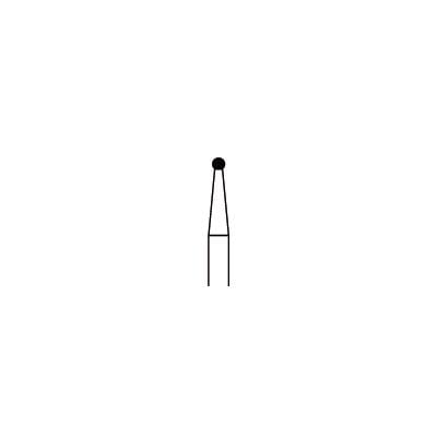 Piranha® Single Patient Use Diamond Bur, Round FG, Medium Grit, 1.0 mm Diameter, Size #801-010M, 25/Pkg