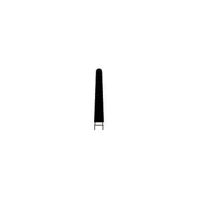 Piranha® Single Patient Use Diamond Bur, Round End Taper Long FG, Coarse, Size #856L-018C, 1.8 mm Diameter, 25/Pkg