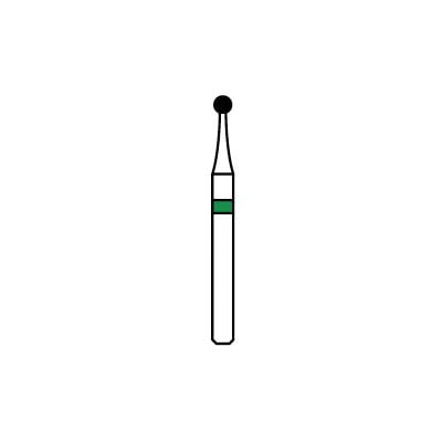 Patterson® Diamond Instrument FG, Round, Coarse Grit, Green Ring, 1.4 mm Diameter, Bur #801/014, 1/Pkg