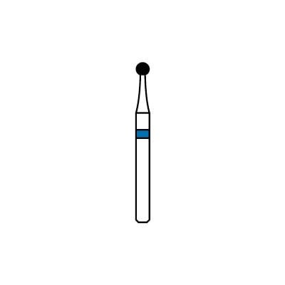 Patterson® Diamond Instrument FG, Round, Medium Grit, Blue Ring, 1.6 mm Head Diameter, Bur #801/016