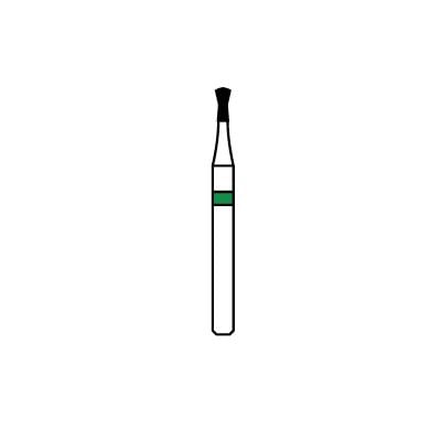 Patterson® Diamond Instrument FG, Inverted Cone, Coarse Grit, Green Ring, #806-012, 1.2 mm Diameter, Friction Grip, 1/Pkg
