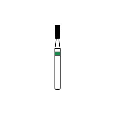 Patterson® Diamond Instrument FG, Inverted Cone, Coarse Grit, Green Ring, #807-016, 1.6 mm Diameter, Friction Grip, 1/Pkg
