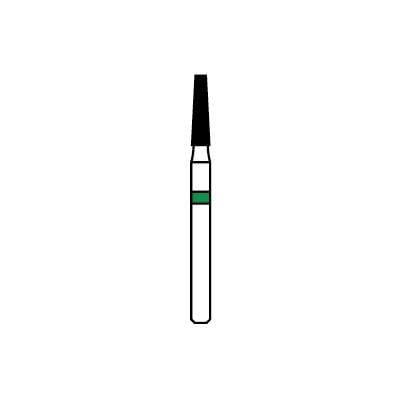 Patterson® Diamond Instrument, FG, Coarse, Cone Flat End, Green Ring, #846-016, 1.600 mm Diameter