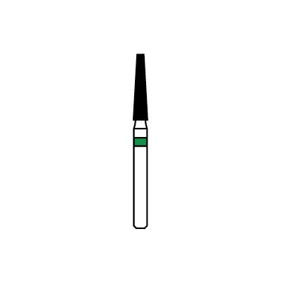 Patterson® Diamond Instrument FG, Coarse, Cone Flat End, Green Ring, #847-018, 1.8 mm Diameter, 1/Pkg