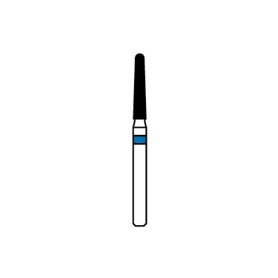 Patterson® Diamond Instrument FG, Medium Grit, Cone Round End, Blue Ring, 1.6 mm Diameter, #850-016