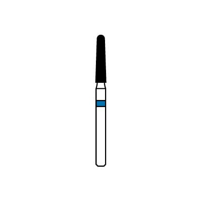 Patterson® Diamond Instrument FG, Medium Grit, Cone Round End, Blue Ring, #850-018, 1.8 mm Diameter