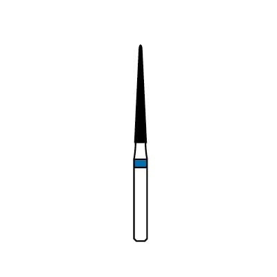 Patterson® Diamond Instrument FG, Medium Grit, Cone Point End, Blue Ring, 1.5 mm Diameter, #851-015