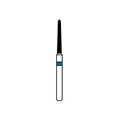 Patterson® Diamond Instrument FG, Medium Grit, Cone Point End, Blue Ring, #852-011, 1.1 mm Diameter