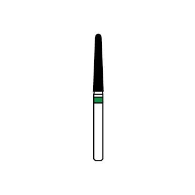 Patterson® Diamond Instrument FG, Coarse Grit, Cone Point End, Green Ring, #852-018, 1.8 mm Diameter, 1/Pkg