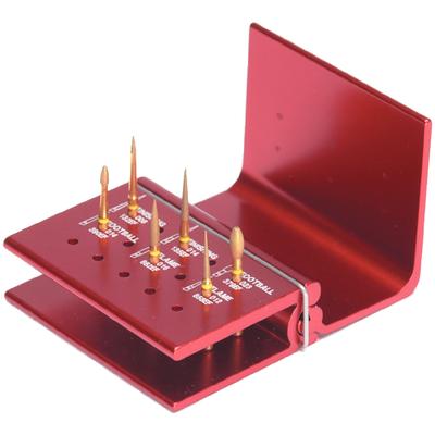 Alpen™ Diamond Esthetic Finishing Kit, 6 Extra Fine Grit Diamonds with Bur Block, R1001EF