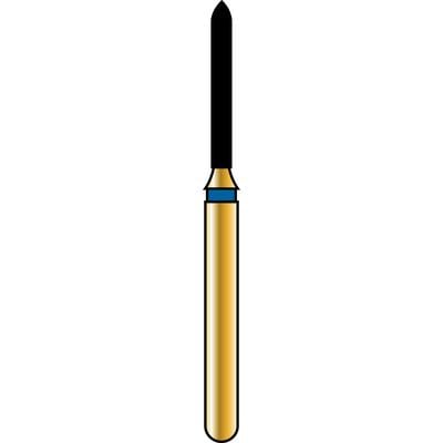Alpen® Multi Use Diamond Bur, FG, Fine Grit, Red Ring, Cylinder Beveled End, #878, 1.0 mm Diameter, 8.0 mm Length, 5/Pkg