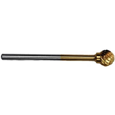 Patterson® Gold Titanium Nitride Lab Bur, Round, #52D, 6.350 mm Diameter, 6.350 mm Length, HP Standard Shank, 1/Pkg