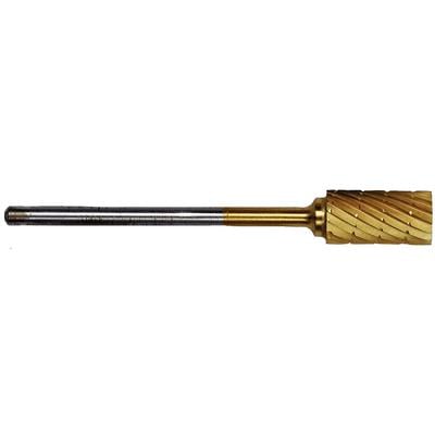 Patterson® Gold Titanium Nitride Lab Bur, HP Standard, Cylinder, #83E, 6.350 mm Diameter, 12.700 mm Length, 1/Pkg