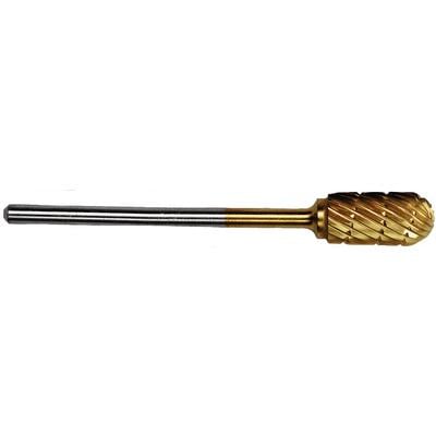 Patterson® Gold Titanium Nitride Lab Bur, HP Standard, Barrel, #88A, 6.350 mm Diameter, 12.700 mm Length, 1/Pkg