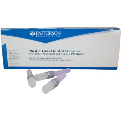 Patterson® Disposable Plastic Hub Needles, 30 Gauge Extra-Short, Purple, 10 mm, 100/Box