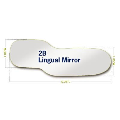 Riofoto Rhodium Intraoral Photographic Mirror, Adult, 2B Lingual, Autoclavable, 1/Pkg, 4250-984