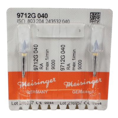 Meisinger Diamond Flexible Polishers 3-Step System for Composite – RA, Point, Light Blue/Beige, Coarse, Size 040, 2/Pkg, 9712G-040
