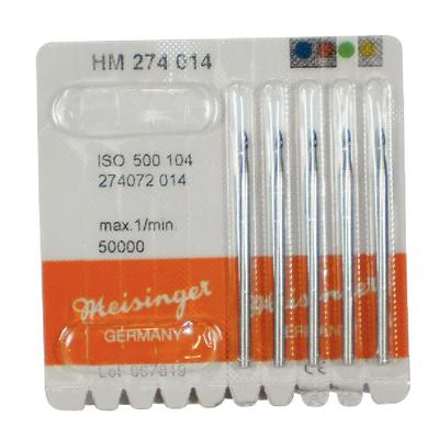 Meisinger HM274-014-HP Trimming and Finishing Tungsten Carbide Bur, HP, 8-12 Blade, Flame Shape, 1.4 mm Diameter, 5/Pkg