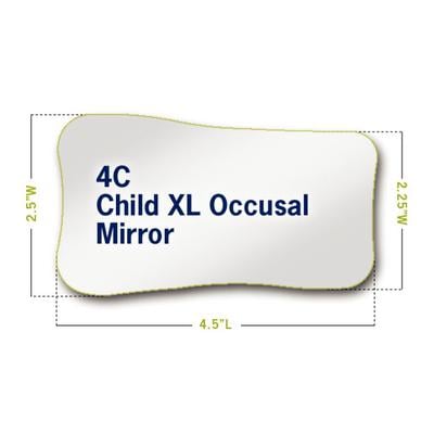 Riofoto Rhodium Intraoral Photographic Mirror, Child Extra Large, 4 XLong Occlusal, Double-Sided, Autoclavable, 1/Pkg