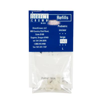 DirectCrown® Pediatric Refill Packs, Large Upper and Lower Incisor, 8/Pkg