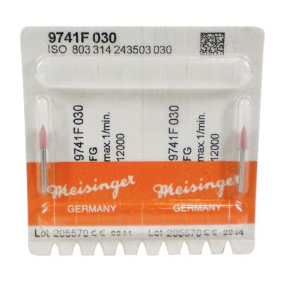 Diamond Flexible Polishers for Porcelain and Ceramics, FG - Flame, Red/Orange, Fine, 9741F, 3.0 mm Diameter