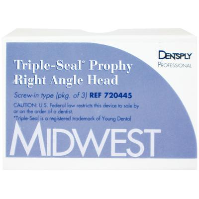 Midwest Prophy Right Angle Head, Screw-In Type, Triple Seal, 3/Pkg, #720445
