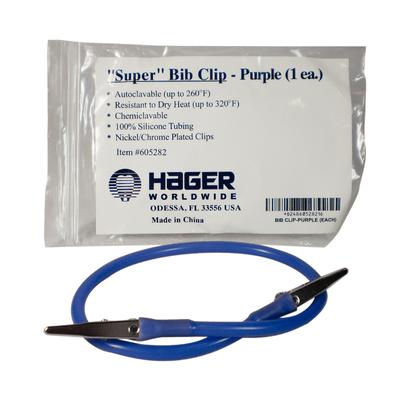 Super Bib Clips, Purple, 1/Pkg, 14" Length, 605282