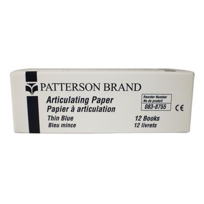 Patterson® Articulating Paper, Thin, 71 Microns, Blue, 12/Pkg