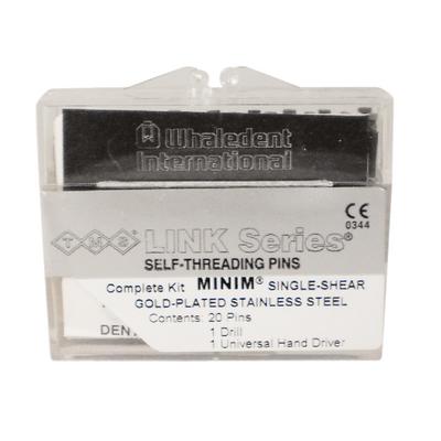 TMS® Link Series® Self-Threading Pins – Minim Single Shear Kits, Gold-Plated Stainless Steel, 0.021"/0.525 mm, Complete Kit, L521