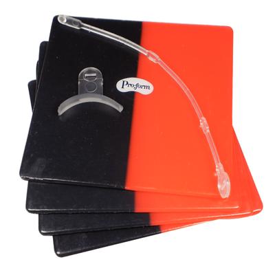 Pro-Form Mouthguard Laminates Dual-Color, 0.160" (4mm), 5" x 5" Sheets, Black/Red, 12/Pkg, 9598090